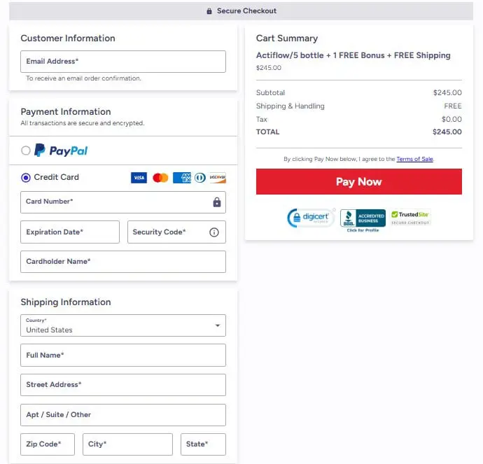 Actiflow Checkout